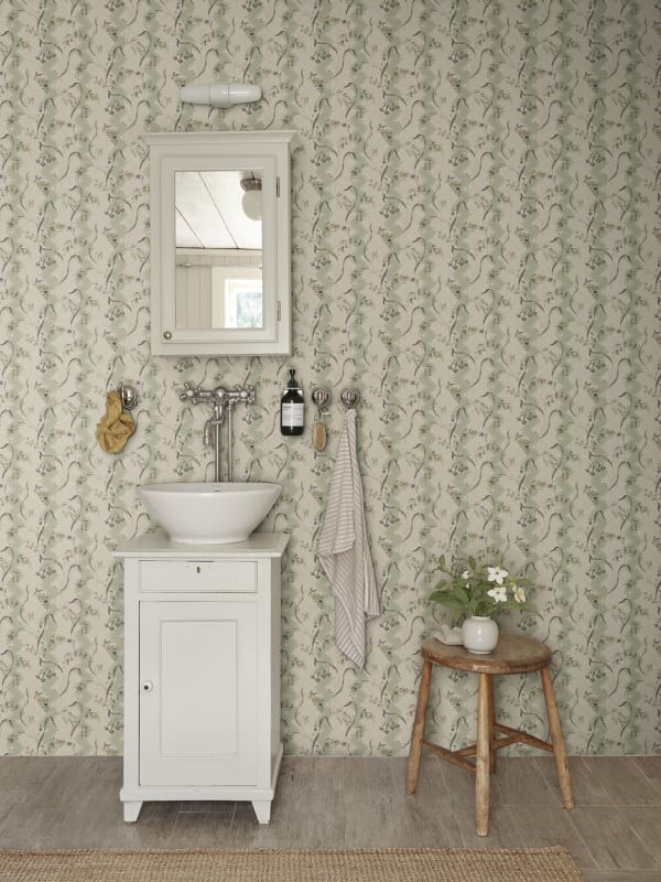Sandberg S10613 Herbarium Beatrice Light Green – mural kwiatowa winorośl