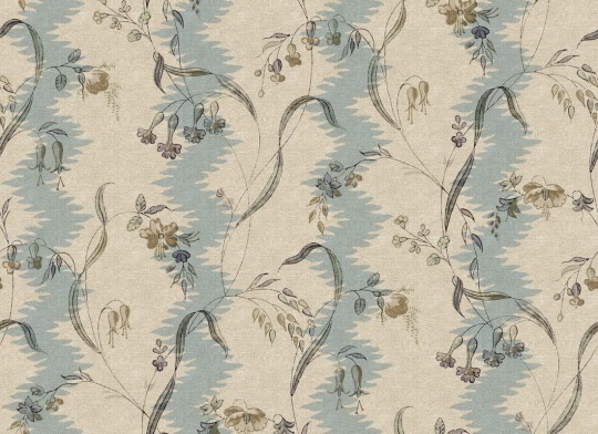 Sandberg S10611 Herbarium Beatrice Misty Blue – mural kwiatowa winorośl