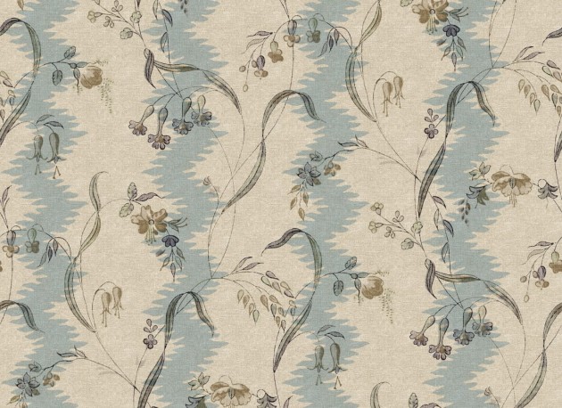 Sandberg S10611 Herbarium Beatrice Misty Blue – mural kwiatowa winorośl