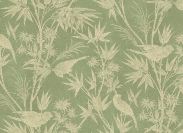 Sandberg S10597 Herbarium Celeste Green – mural z gajem bambusowym