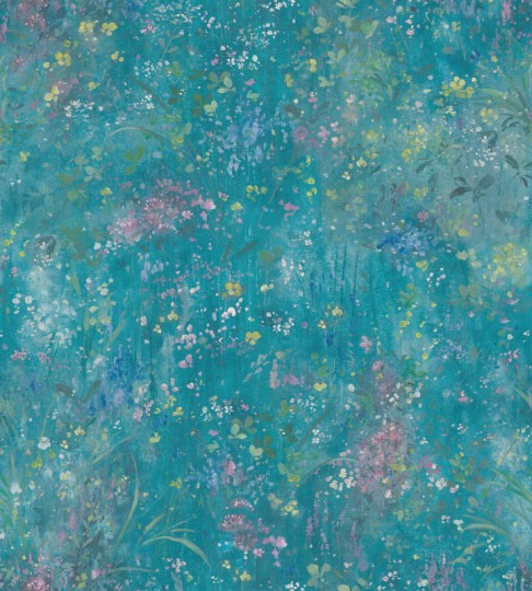 Sandberg S10607 Herbarium Juni Teal – mural malowany ogród roślinny