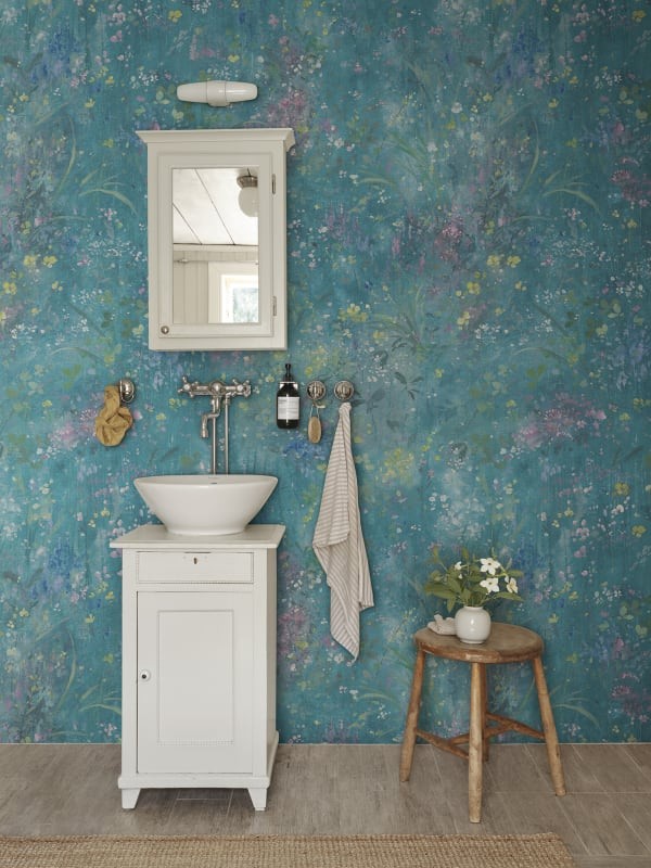 Sandberg S10607 Herbarium Juni Teal – mural malowany ogród roślinny