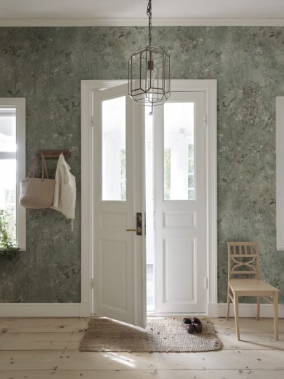 Sandberg S10606 Herbarium Juni Sage Green – mural malowany ogród roślinny