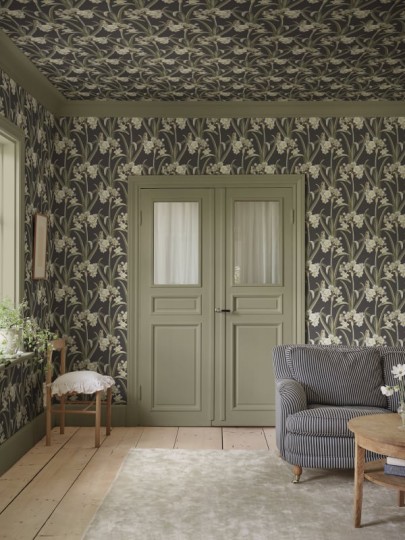 Sandberg S10600 Herbarium Lilian Charcoal – mural w kwiaty