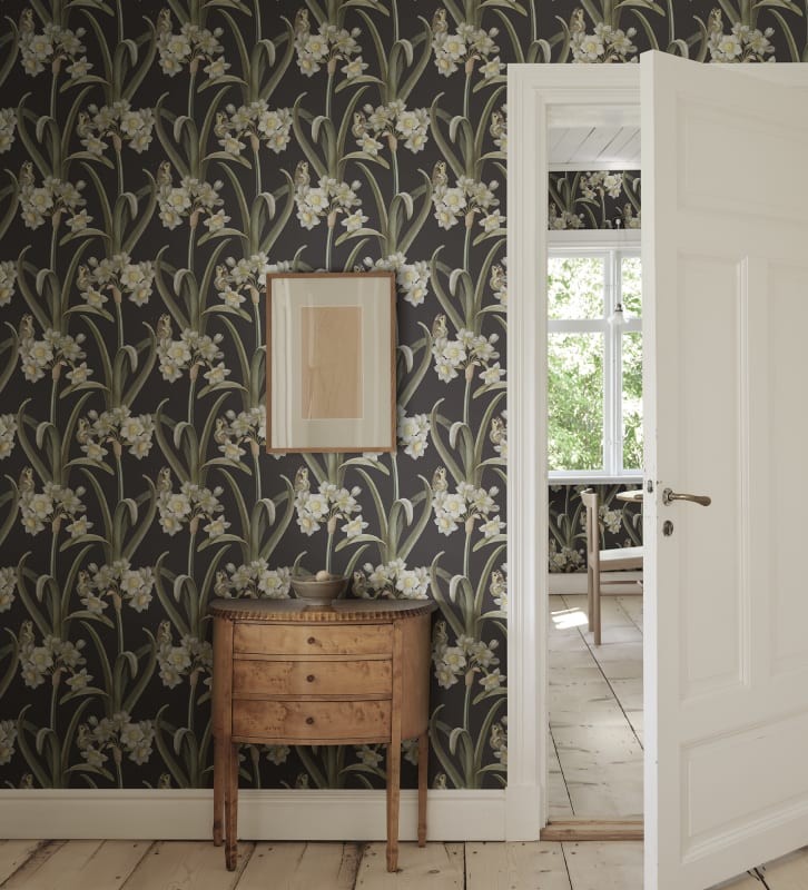 Sandberg S10600 Herbarium Lilian Charcoal – mural w kwiaty