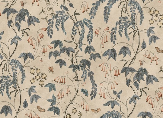 Sandberg S10574 Herbarium Ottillia Misty Blue – mural roślinny
