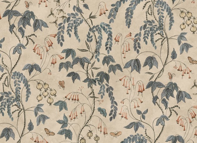 Sandberg S10574 Herbarium Ottillia Misty Blue – mural roślinny