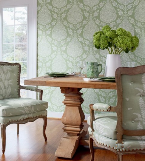 Anna French AT57866 Bristol Balmuccia Damask Soft Blue - tapeta w motyw adamaszku