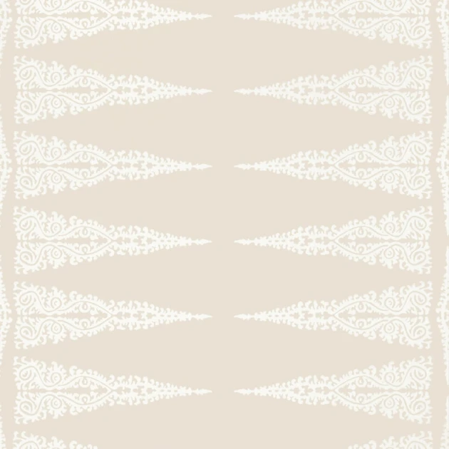 Anna French AT24541 Devon Ellery Stripe White on Beige - tapeta w stylizowane rośliny ułożone w pasy