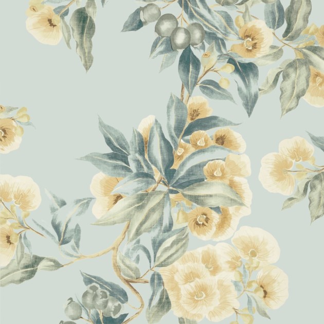 Anna French AT24552 Devon Camellia Garden Soft Gold - tapeta w akwarelowe kwiaty