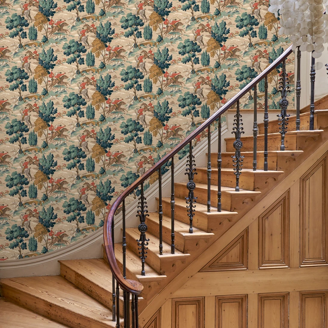 Linwood LW023/003 Tally Ho Biscuit - tapeta w scenę polowania