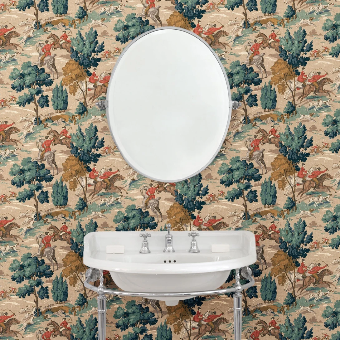 Linwood LW023/003 Tally Ho Biscuit - tapeta w scenę polowania