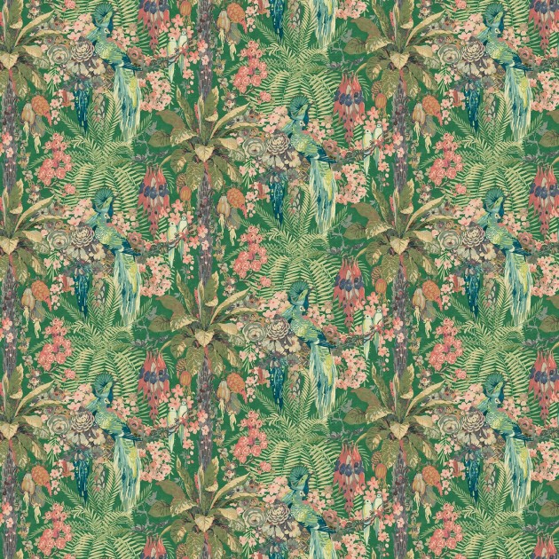 Linwood LW075/003 Rainforest Rabble Juniper - tapeta w egzotyczne rośliny