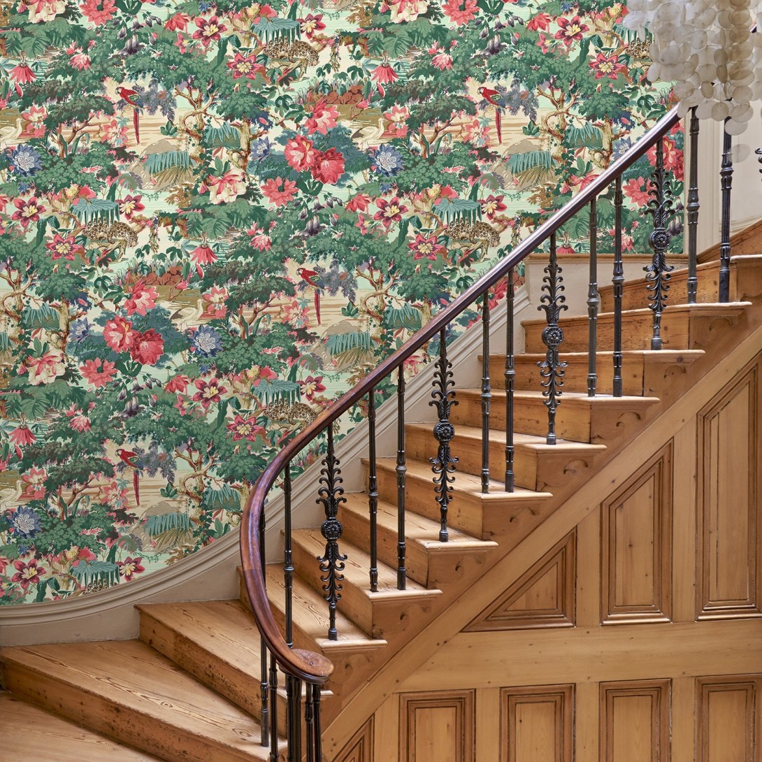 Linwood LW076/001 Jungle Rumble Parrot - tapeta w egzotyczny pejzaż