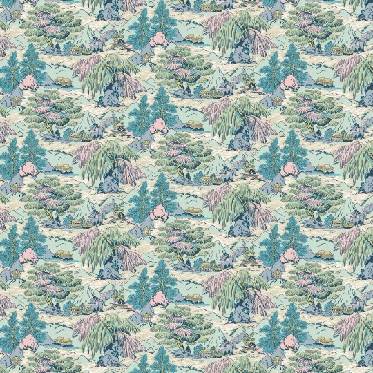 Linwood LW085/001 Yanagi Bright Pastel - tapeta w orientalny krajobraz