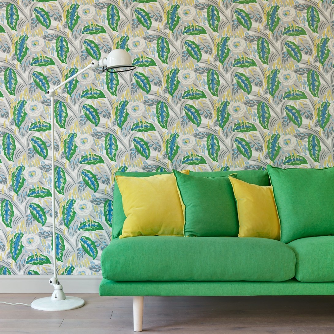 Linwood LW086/001 Les Fauves Emerald - tapeta w liście