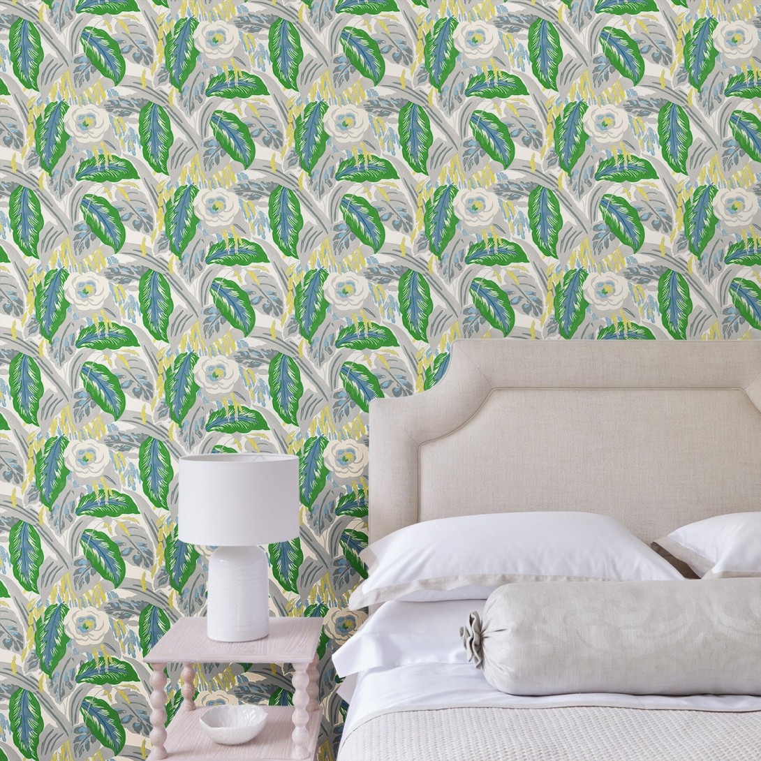Linwood LW086/001 Les Fauves Emerald - tapeta w liście