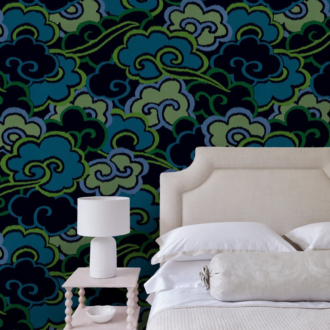 Linwood LW090/001 Kimono Dreams Moss - tapeta w chmury