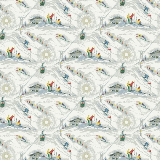 Linwood LW091/001 Off Piste Alpine - tapeta w góry i narciarzy