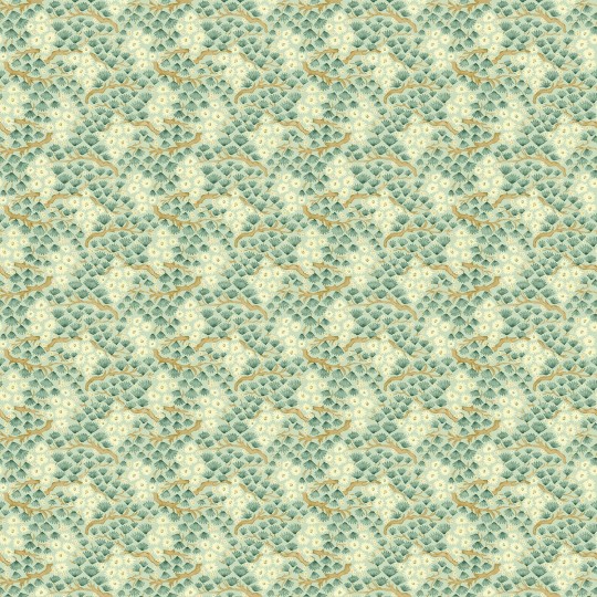 Linwood LW095/003 Miyagi Green-Blue - tapeta w roślinny motyw