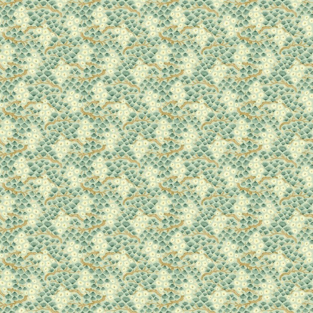 Linwood LW095/003 Miyagi Green-Blue - tapeta w roślinny motyw