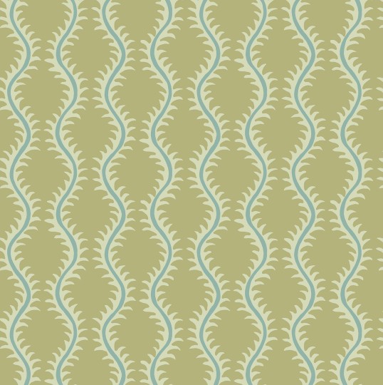 Linwood LW096/003 Helter Skelter Pistachio - tapeta w stylizowane paprocie