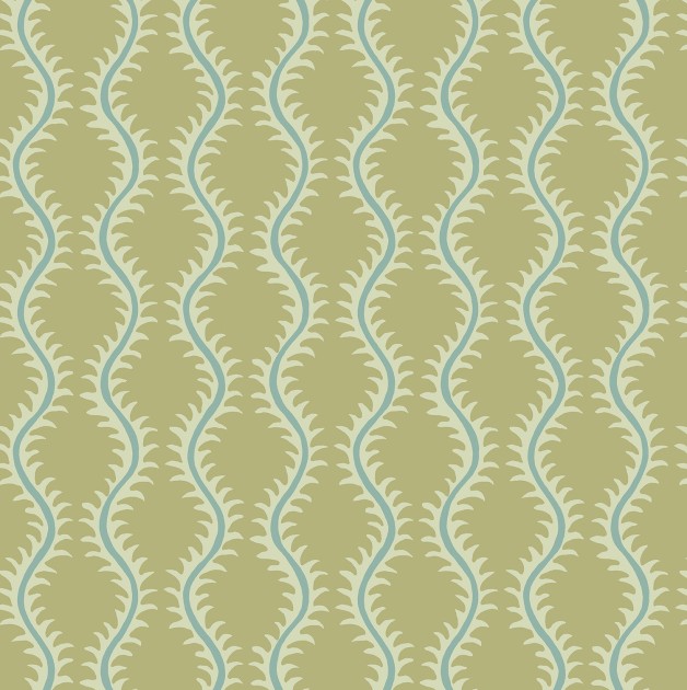 Linwood LW096/003 Helter Skelter Pistachio - tapeta w stylizowane paprocie