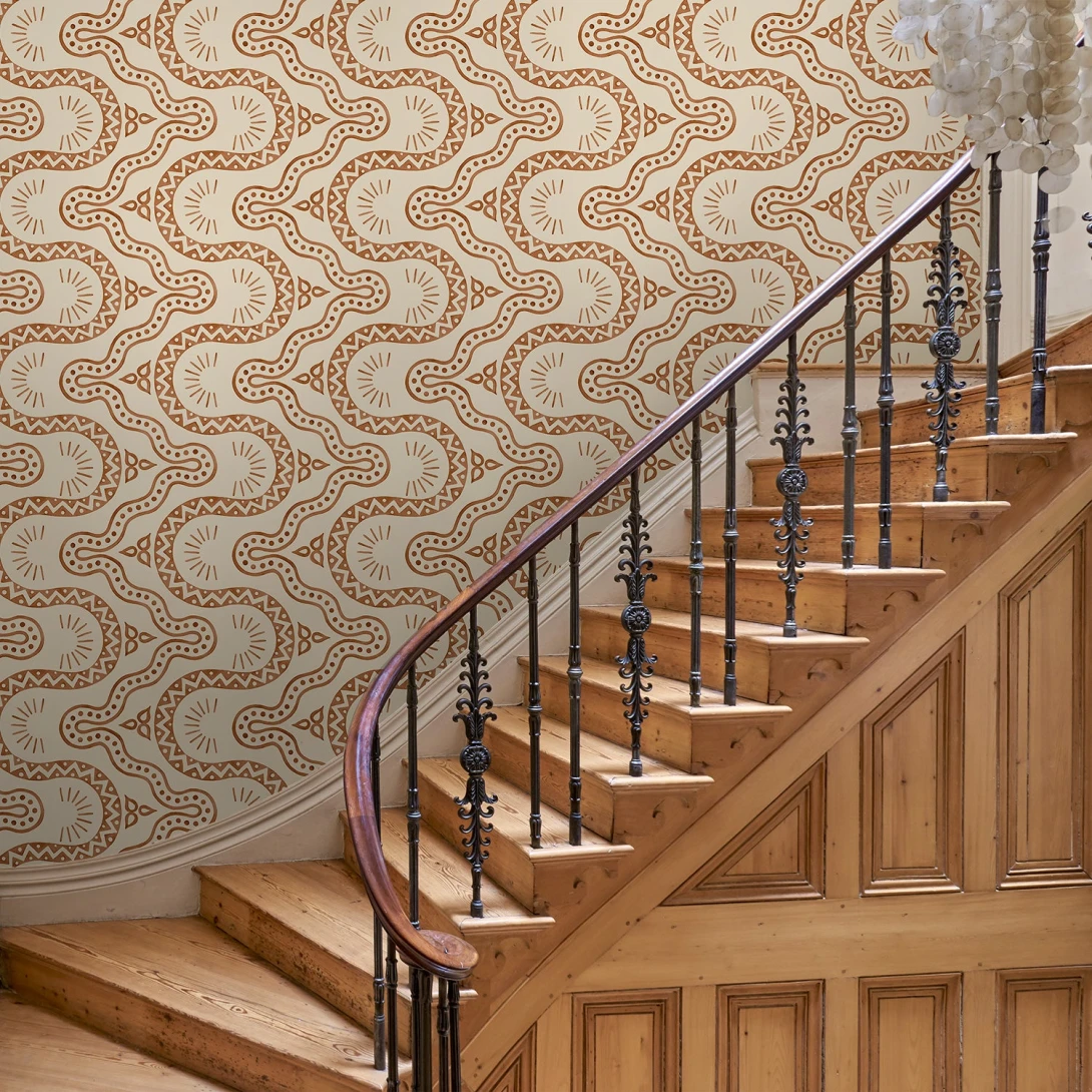 Linwood LW097/001 Pinball Cinnamon - tapeta w organiczne linie