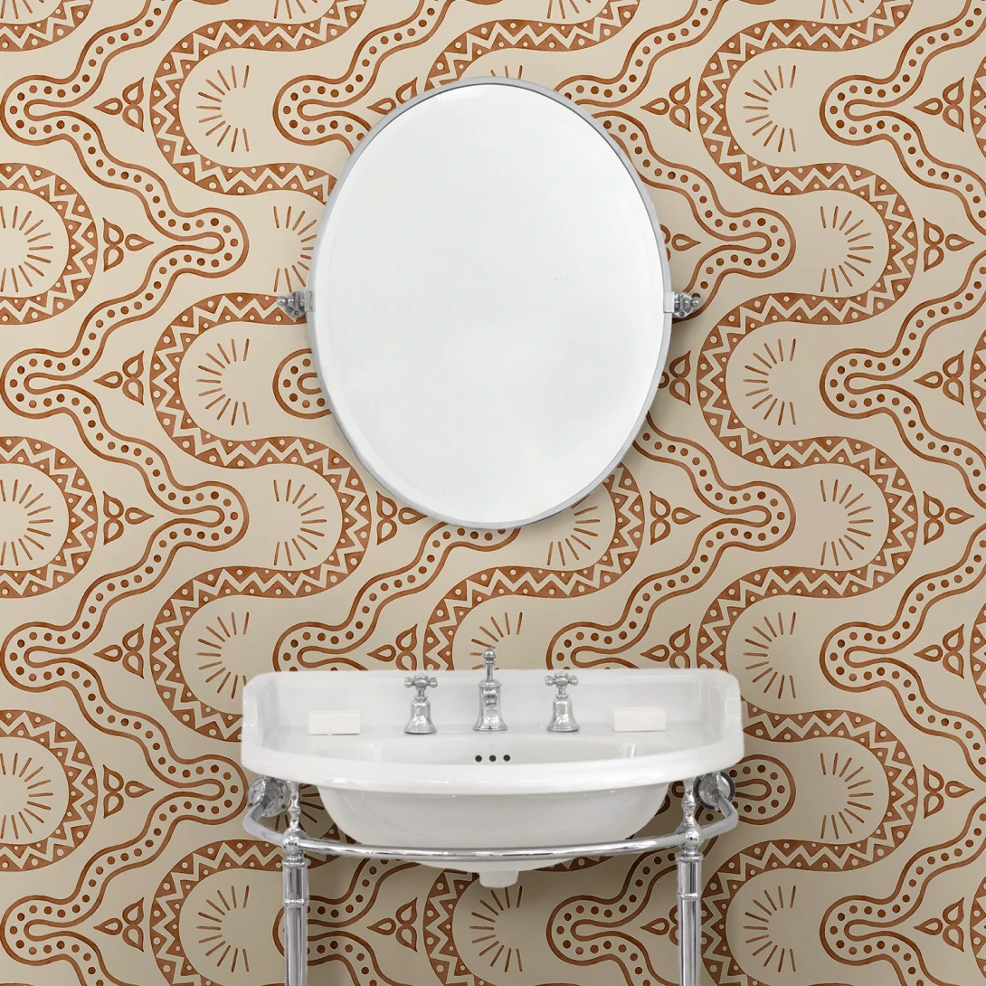 Linwood LW097/001 Pinball Cinnamon - tapeta w organiczne linie