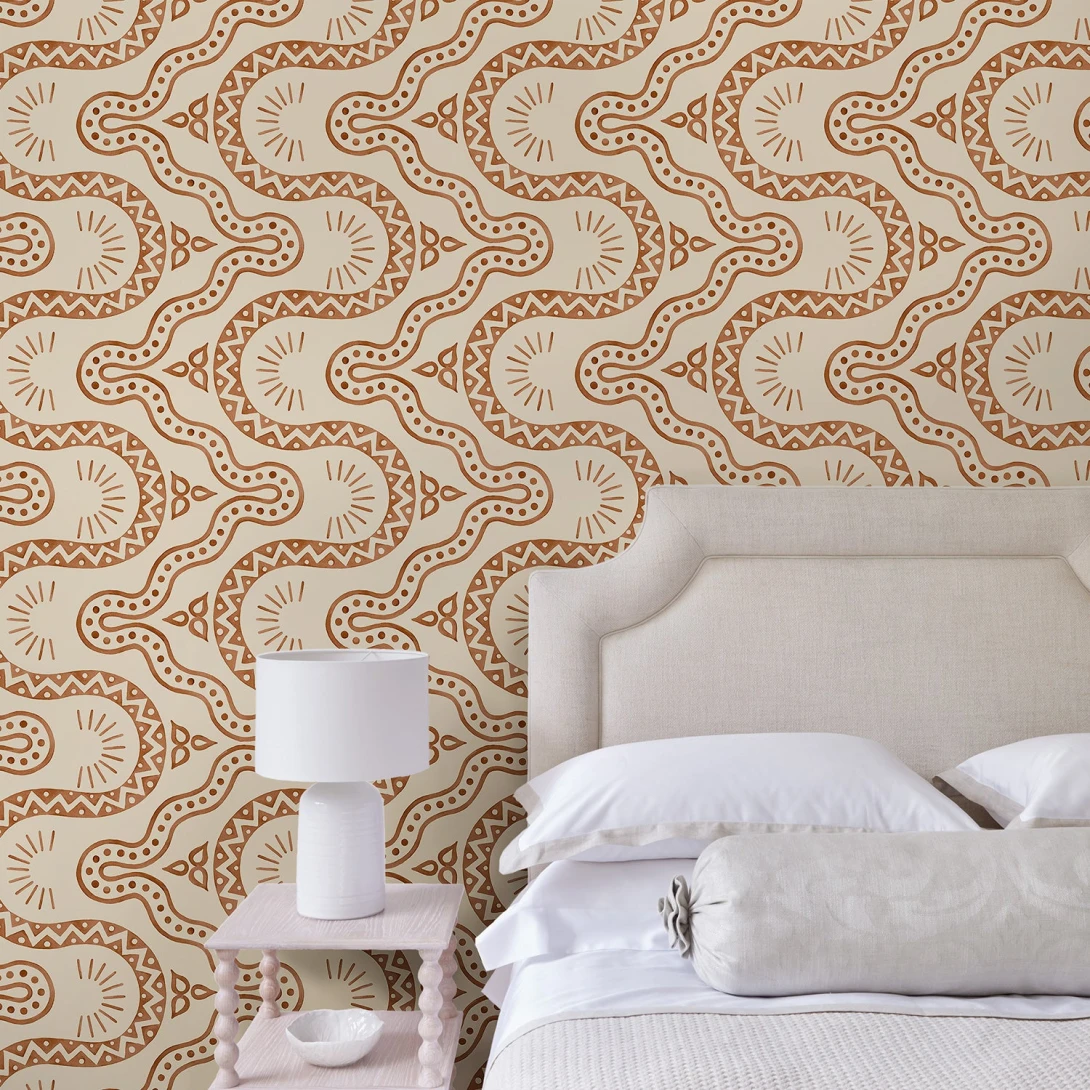 Linwood LW097/001 Pinball Cinnamon - tapeta w organiczne linie