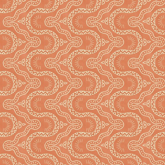 Linwood LW097/002 Pinball Papaya - tapeta w organiczne linie