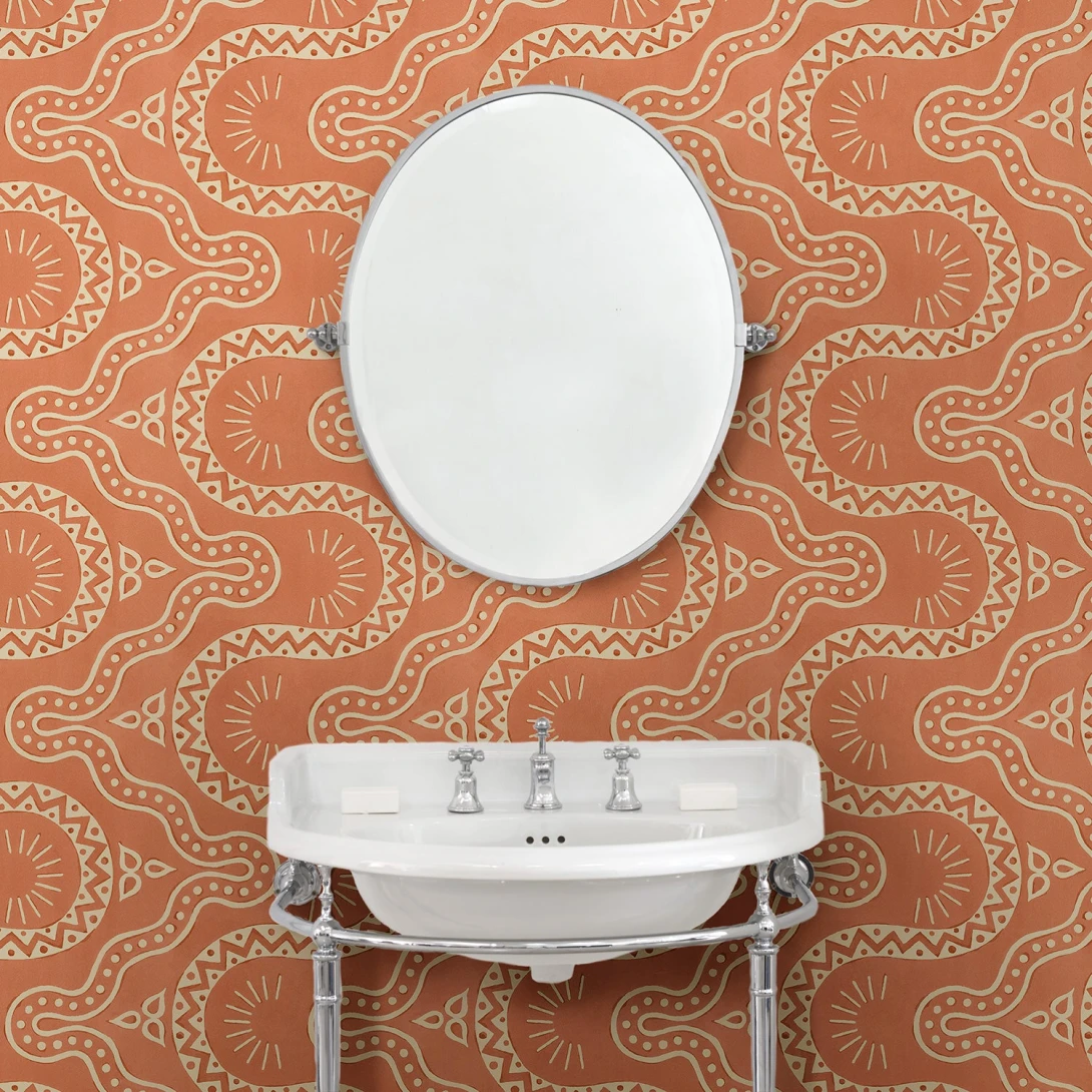 Linwood LW097/002 Pinball Papaya - tapeta w organiczne linie