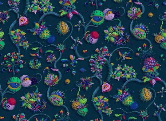 Rebel Walls R21032 Sam Wilde Eden Tree Dark - mural w roślinny motyw