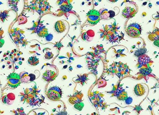 Rebel Walls R21036 Sam Wilde Eden Tree White - mural w roślinny motyw