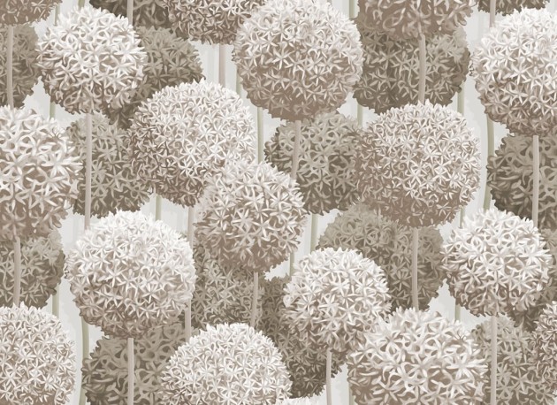 Rebel Walls R21037 Sam Wilde Elysian Flowers Beige - mural w kwiaty allium