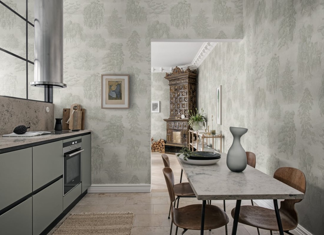 Rebel Walls R21041 Sam Wilde Yggdrasil Forest Beige - mural w drzewa