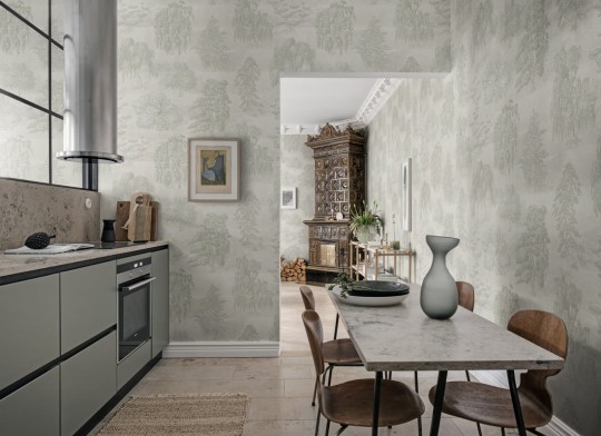 Rebel Walls R21041 Sam Wilde Yggdrasil Forest Beige - mural w drzewa