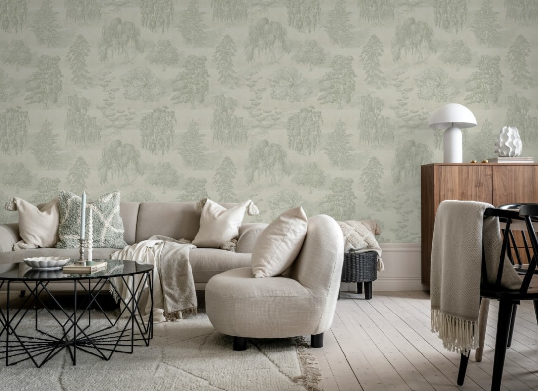 Rebel Walls R21041 Sam Wilde Yggdrasil Forest Beige - mural w drzewa