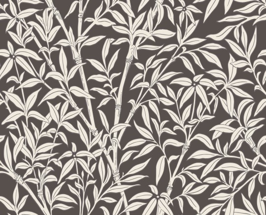 Cole & Son 127/1007 Classics Collection Vol. I Bamboo Forest Snow on Soot – tapeta w liście bambusa