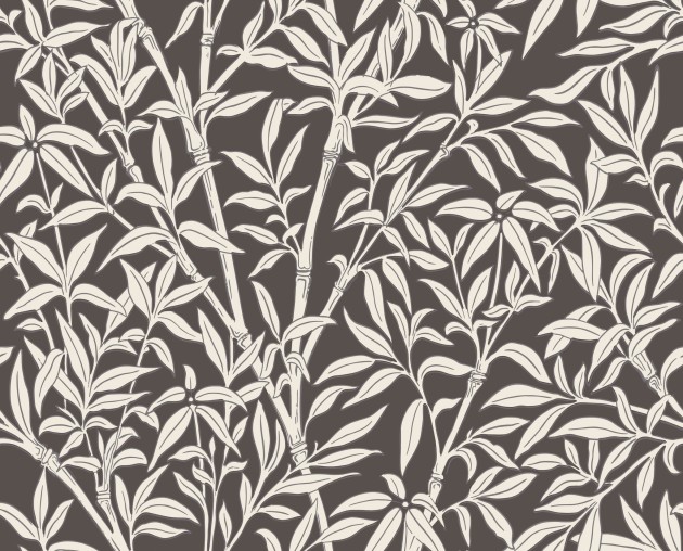 Cole & Son 127/1007 Classics Collection Vol. I Bamboo Forest Snow on Soot – tapeta w liście bambusa