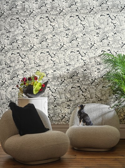 Cole & Son 127/6030 Classics Collection Vol. I Acanthus Print Room Blue – tapeta w liście akantu