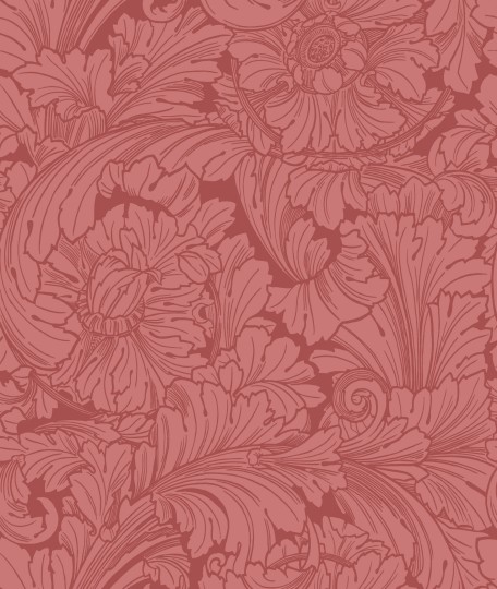 Cole & Son 127/6033 Classics Collection Vol. I Acanthus Stately Home Red – tapeta w kwiaty akantu