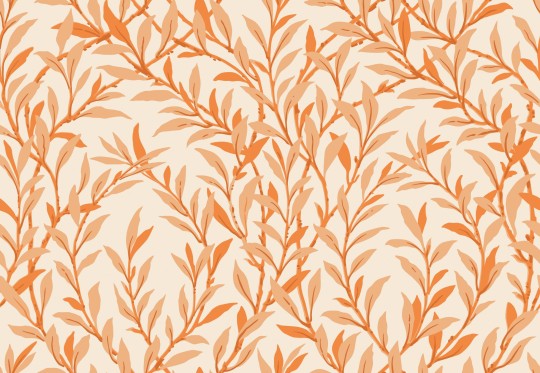Cole & Son 127/7034 Classics Collection Vol. I Willow Branch Tangerine on Cream – tapeta w gałązki wierzby