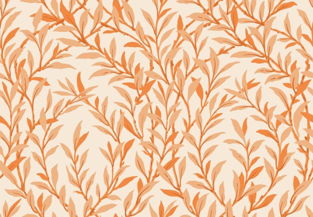 Cole & Son 127/7034 Classics Collection Vol. I Willow Branch Tangerine on Cream – tapeta w gałązki wierzby