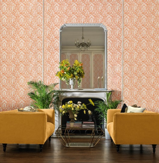 Cole & Son 127/7036 Classics Collection Vol. I Willow Branch Citrine & Mocha on Stone – tapeta w gałązki wierzby