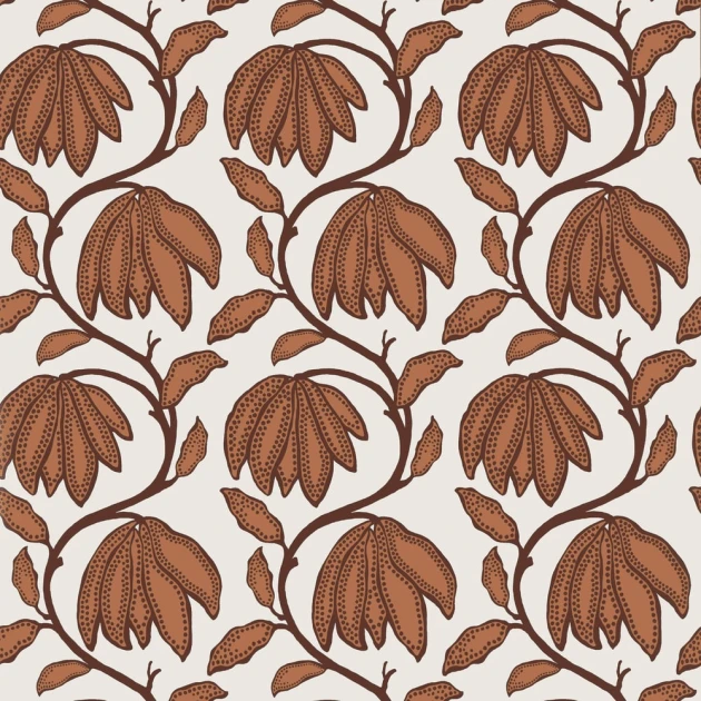 Thibaut T12006 Vista Desert Flower Ochre - tapeta w kwiaty