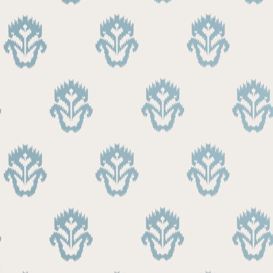 Thibaut T12025 Vista Indian Wells Spa Blue - tapeta w medaliony kwiatowe