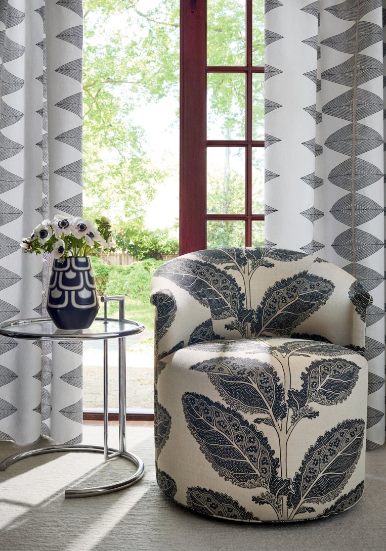 Thibaut T12041 Vista Lacinato Birch - tapeta w liście