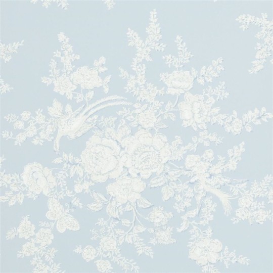 Ralph Lauren PRL028/04 Signature Papers III Vintage Dauphine Sky – tapeta roślinna inspirowana porcelaną