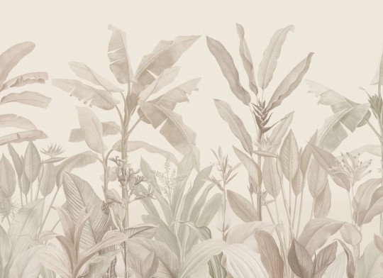 Hovia TR0366NE04W Redouté Neutral - mural w liście